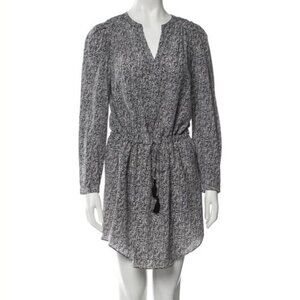 Rebecca Taylor Long Sleeve Silk A-Line Dress Size 2